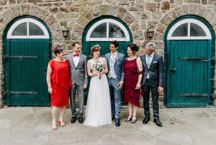Gruppenfoto auf Hochzeit im Haus Rhade